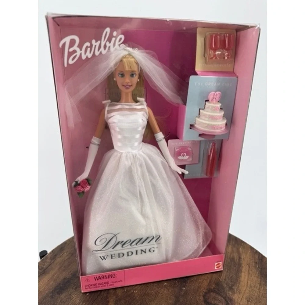 Vintage NEW Mattel Y2k Barbie Dream Wedding Doll 2000 Bridal Gown Accessories